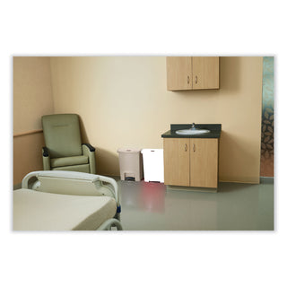 Rubbermaid® Commercial Streamline Resin Step-On Container, Front Step Style, 8 gal, Polyethylene, Beige (RCP1883456)