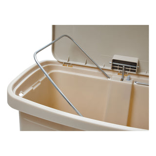 Rubbermaid® Commercial Streamline Resin Step-On Container, Front Step Style, 8 gal, Polyethylene, Beige (RCP1883456)