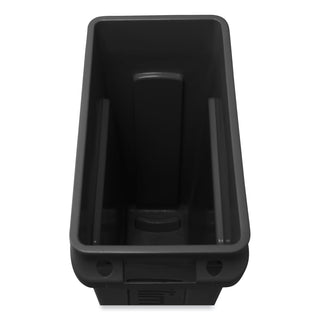 Rubbermaid® Commercial Slim Jim with Venting Channels, 23 gal, Plastic, Black (RCP3540-60BLA)