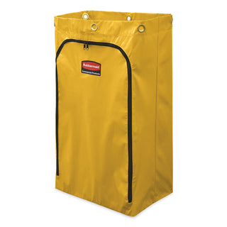 Rubbermaid® Commercial Zippered Vinyl Cleaning Cart Bag, 24 gal, , 17.25" x 30.5", Yellow (RCP1966719)