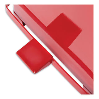 Rubbermaid® Commercial Defenders Heavy-Duty Steel Step Can, 4 gal, Steel, Red (RCPST7EPLRED)