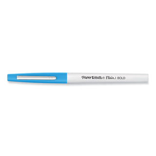 Papermate® Flair Felt Tip Porous Point Pen, Stick, Bold 1.2 mm, Assorted Ink Colors, White Pearl Barrel, 16/Pack (PAP2125413)