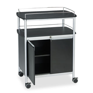 Safco® Mobile Beverage Cart, 33.5w x 21.75d x 43h, Black (SAF8964BL)