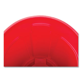 Rubbermaid® Commercial Vented Round Brute Container, 32 gal, Plastic, Red (2632RD)