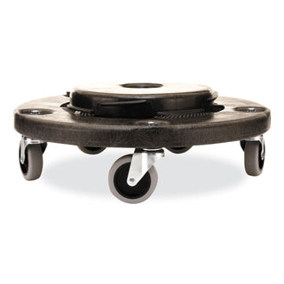 Rubbermaid® Commercial Brute Quiet Dolly, 250 lb Capacity, 18.25" Diameter x 6.63"h, Black (RCP264043BLA)