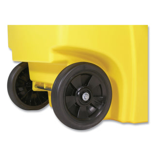 Rubbermaid® Commercial Square Brute Rollout Container, 50 gal, Molded Plastic, Yellow (RCP9W27YEL)