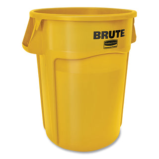 Rubbermaid® Commercial Vented Round Brute Container, 44 gal, Plastic, Yellow (RCP2643-60YEL)