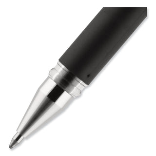 uniball® 207 Impact Stick Gel Pen, Bold 1mm, Black Ink, Silver/Black Barrel (UBC65800)