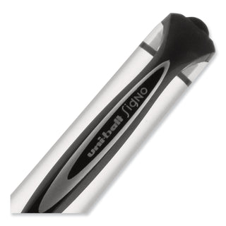 uniball® 207 Impact Stick Gel Pen, Bold 1mm, Black Ink, Silver/Black Barrel (UBC65800)