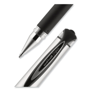 uniball® 207 Impact Stick Gel Pen, Bold 1mm, Black Ink, Silver/Black Barrel (UBC65800)