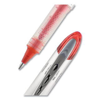 uniball® VISION ELITE Stick Roller Ball Pen, Bold 0.8mm, Red Ink, White/Red Barrel (UBC69023)
