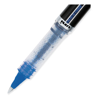 uniball® VISION ELITE Stick Roller Ball Pen, Super-Fine 0.5mm, Blue Ink, Blue Barrel (UBC69021)