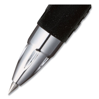 uniball® Signo 207 Retractable Gel Pen, Micro 0.5mm, Blue Ink, Smoke/Black/Blue Barrel, Dozen (UBC61256)