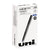 uniball® ONYX Stick Roller Ball Pen, Fine 0.7mm, Blue Ink, Black Matte Barrel, Dozen (UBC60145)