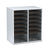Safco® Wood/Laminate Literature/CD Sorter, 16 Sections, 19 1/2 x 11 3/4 x 21, Gray Wood (SAF9422GR)