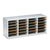 Safco® Wood/Laminate Literature Sorter, 24 Sections, 39 1/4 x 11 3/4 x 16 3/8, Gray (SAF9423GR)