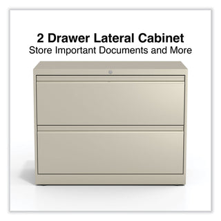 Alera® Lateral File, 2 Legal/Letter-Size File Drawers, Putty, 36" x 18" x 28" (ALEHLF3629PY)
