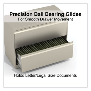 Alera® Lateral File, 2 Legal/Letter-Size File Drawers, Putty, 36" x 18" x 28" (ALEHLF3629PY)