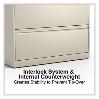 Alera® Lateral File, 2 Legal/Letter-Size File Drawers, Putty, 36" x 18" x 28" (ALEHLF3629PY)