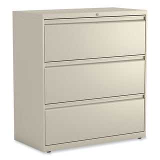Alera® Lateral File, 3 Legal/Letter/A4/A5-Size File Drawers, Putty, 36" x 18" x 39.5" (ALEHLF3641PY)