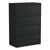 Alera® Lateral File, 4 Legal/Letter-Size File Drawers, Black, 36" x 18" x 52.5" (ALEHLF3654BL)