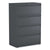 Alera® Lateral File, 4 Legal/Letter/A4/A5-Size File Drawers, Charcoal, 36" x 18" x 52.5" (ALEHLF3654CC)