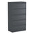 Alera® Lateral File, 5 Legal/Letter/A4/A5-Size File Drawers, Charcoal, 36" x 18" x 64.25" (ALEHLF3667CC)