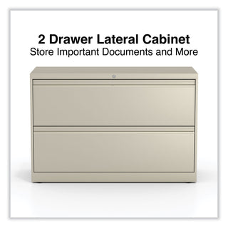 Alera® Lateral File, 2 Legal/Letter-Size File Drawers, Putty, 42" x 18" x 28" (ALEHLF4229PY)