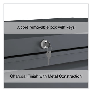 Alera® Lateral File, 3 Legal/Letter/A4/A5-Size File Drawers, Charcoal, 42" x 18" x 39.5" (ALEHLF4241CC)