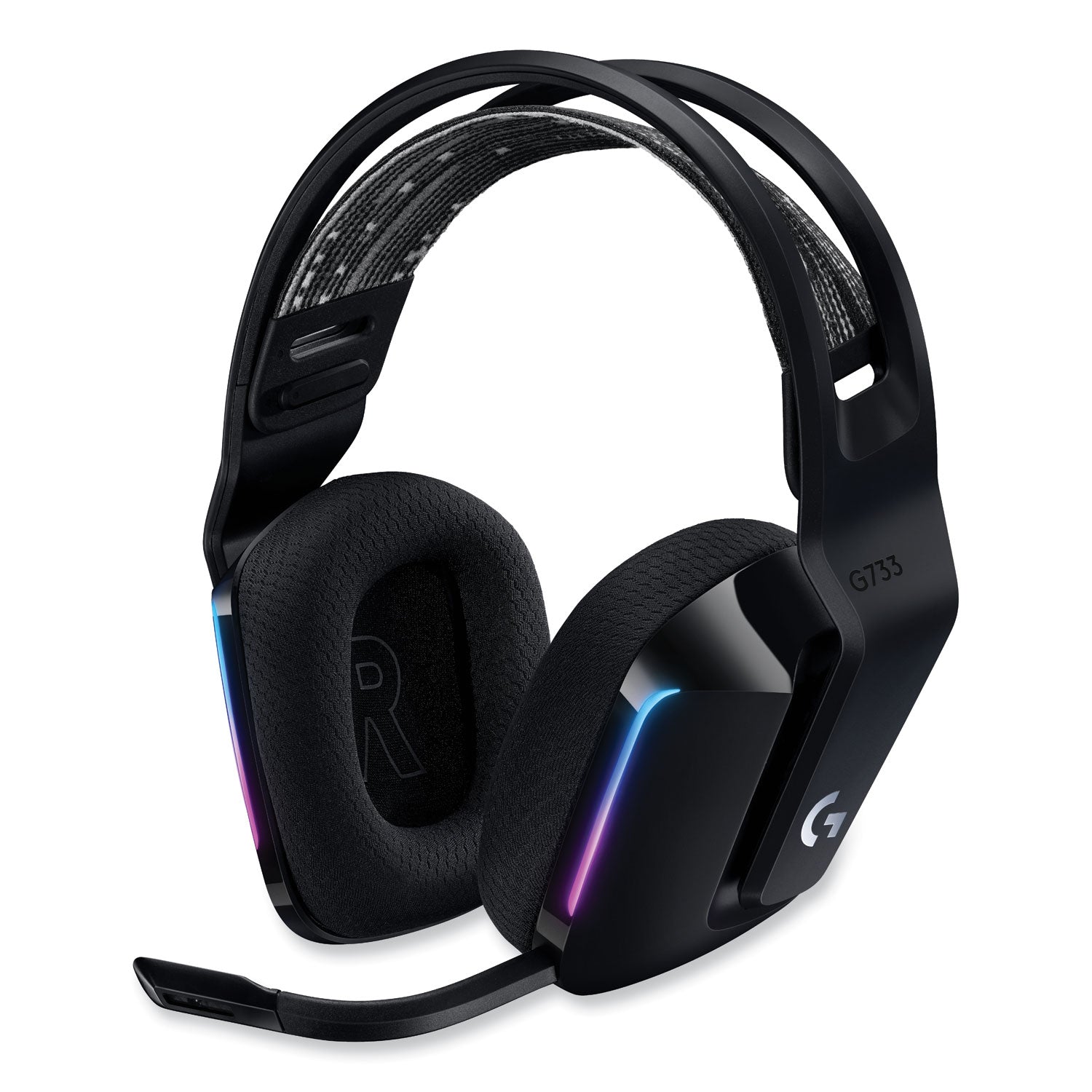 G733 LIGHTSPEED Wireless Gaming Binaural Over The Head Headset, Black G733 LIGHTSPEED Wireless Gaming Binaural Over The Head Headset, Black