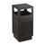 Safco® Square Plastic Outdoor Trash Can, 38 Gallon, Black (SAF9476BL)