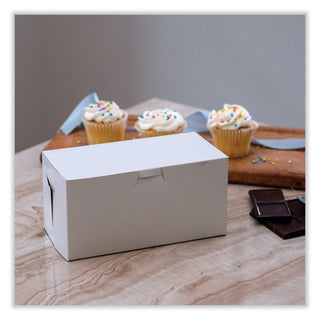 SCT® White One-Piece Non-Window Bakery Boxes, Standard, 9 x 5 x 4, White, Paper, 250/Bundle (SCH1549)