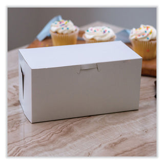 SCT® White One-Piece Non-Window Bakery Boxes, Standard, 9 x 5 x 4, White, Paper, 250/Bundle (SCH1549)