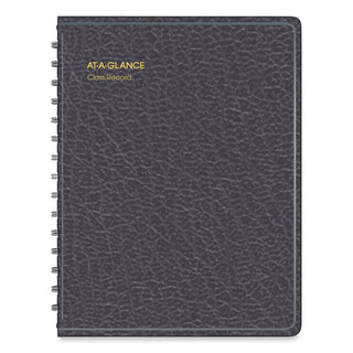 AT-A-GLANCE® Undated Class Record Book, Nine to 10 Week Term: Two-Page Spread (35 Students), 10.88 x 8.25, Black Cover (AAG8015005)