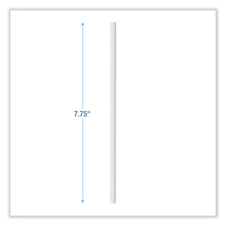 Boardwalk® Individually Wrapped Paper Straws, 7.75" x 0.25", White, 3,200/Carton (BWKPPRSTRWWR)