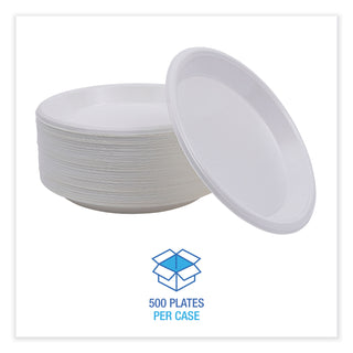 Boardwalk® Hi-Impact Plastic Dinnerware, Plate, 10" dia, White, 500/Carton (BWKPLHIPS10WH)