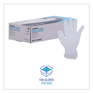 Boardwalk® General Purpose Vinyl Gloves, Powder/Latex-Free, 2.6 mil, Medium, Clear, 100/Box (BWK365MBX)