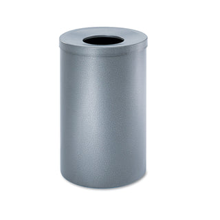 Safco® Open-Top Waste Receptacle, Round, Steel, 35 gal, Black Speckle (SAF9677NC)