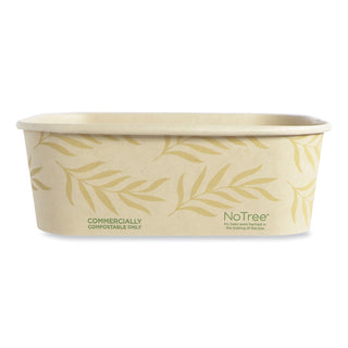 World Centric® No Tree Rectangular Containers, 24 oz, 4.7 x 6.8 x 2.3, Natural, Sugarcane, 300/Carton (WORCTNT24)