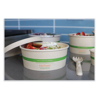 World Centric® No Tree Wide Paper Bowls, 32 oz, 5.9" Diameter x 3.1"h, Natural, Sugarcane, 300/Carton (WORBONT32W)