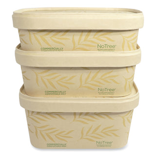 World Centric® No Tree Rectangular Containers, 16 oz, 4.7 x 6.8 x 1.6, Natural, Sugarcane, 300/Carton (WORCTNT16)
