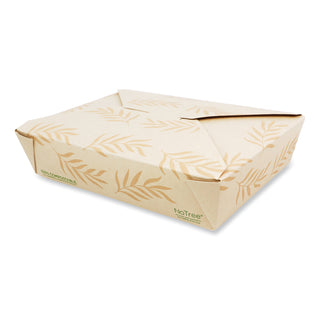 World Centric® No Tree Folded Takeout Containers, 50 oz, 6.2 x 8.5 x 1.85, Natural, Sugarcane, 200/Carton (WORTONT2)