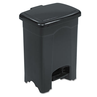 Safco® Step-On Receptacle, Rectangular, Plastic, 4 gal, Black (SAF9710BL)