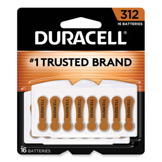 Duracell® Hearing Aid Battery, #312, 16/Pack (DURDA312B16ZM09)