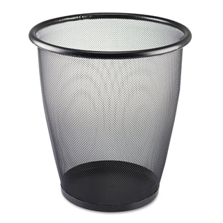 Safco® Onyx Round Mesh Wastebasket, Steel Mesh, 5 gal, Black (SAF9717BL)