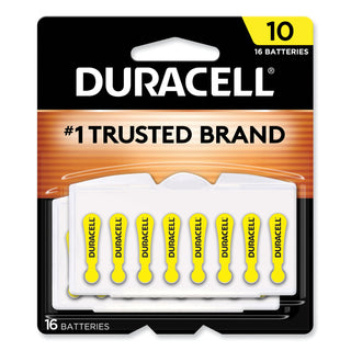 Duracell® Hearing Aid Battery, #10, 16/Pack (DURDA10B16ZM10)