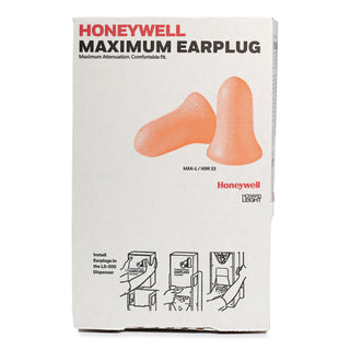 Howard Leight MAX-1 Single-Use Earplugs, Cordless, 33NRR, Coral, 200 Pairs (HOWMAX1) (RTSMAX1)