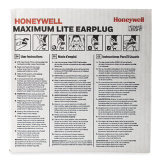 Howard Leight LPF-30 Max Lite Single-Use Earplugs, Corded, 30NRR, Green, 100 Pairs (RTSLPF30)