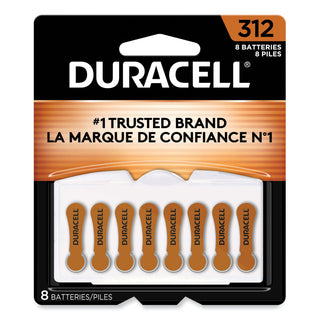 Duracell® Hearing Aid Battery, #312, 8/Pack (DURDA312B8ZM09)