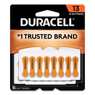 Duracell® Hearing Aid Battery, #13, 16/Pack (DURDA13B16ZM09)